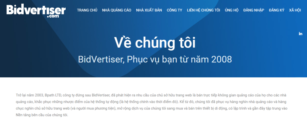Giới thiệu chung về Bidvertiser 