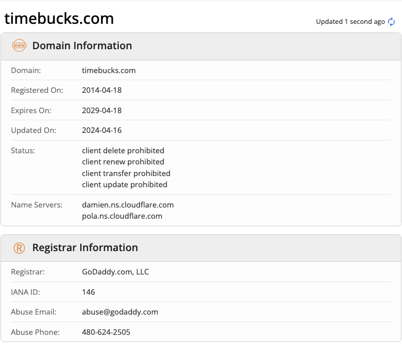 tên miền timebucks lừa đảo không
