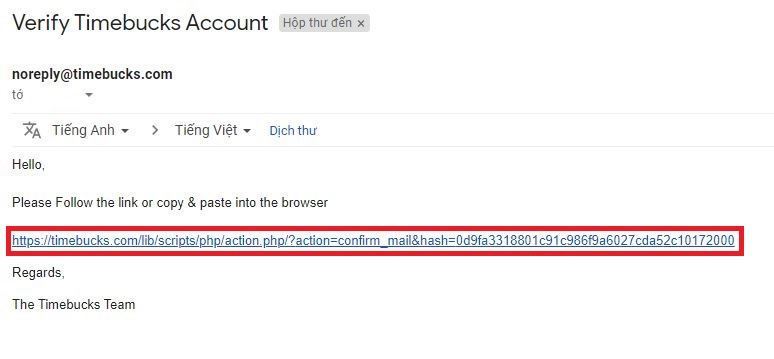 xác minh tài khoản