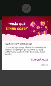 nhận quà momo